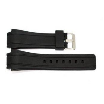 [worldbuyer] Cuir De Lyon BLACK 24MM RUBBER SILICONE SPORT WATCH BAND STRAP FITS REACTION/1402844