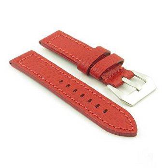 [worldbuyer] DASSARI Baron Red Genuine Textured Grain Italian Leather Watch Strap for Pane/1363530