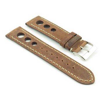 [worldbuyer] DASSARI Carrera Rust Distressed Leather GT Rally Racing Watch Strap size 21mm/1354212