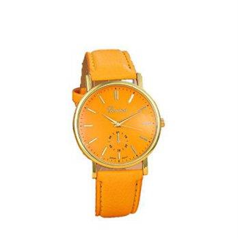 [worldbuyer] DZT1968(TM) Unisex Leather Band Analog Quartz Vogue WristWatch Watches/1345347