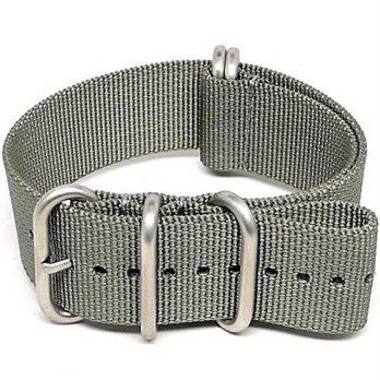 [worldbuyer] DaLuca Ballistic Nylon NATO Watch Strap - Grey (Matte Buckle) : 24mm/1363464