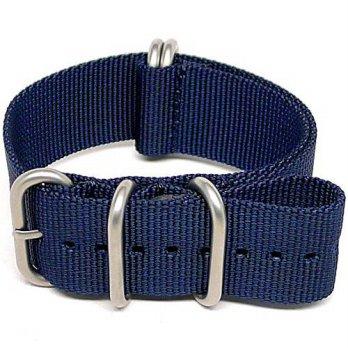 [worldbuyer] DaLuca Ballistic Nylon NATO Watch Strap - Navy (Matte Buckle) : 24mm/1404097