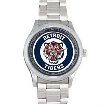 [worldbuyer] Daguys Custom Detroit Tigers Steel Metal leather band Watch Wrist Watch for m/1378144