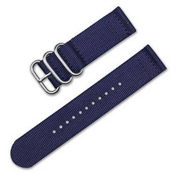 [worldbuyer] DeBeer 18mm Military RAF Style Ballistic Nylon 2-Piece Watch Band - Navy Blue/1354186