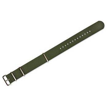 [worldbuyer] DeBeer 20mm Military MoD Ballistic Nylon G10 Premium Watch Band - Olive - Gol/1356400