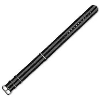 [worldbuyer] DeBeer 22mm Military MoD Ballistic Nylon G10 Watch Band - Black with Grey Str/1352626