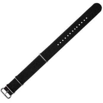 [worldbuyer] DeBeer 22mm Military MoD Ballistic Nylon G10 Watch Band - Black/1354068