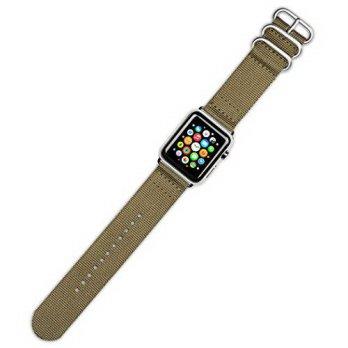 [worldbuyer] DeBeer Apple Watch Strap - 2 Piece Nylon Band - Khaki - Fits 42mm Apple Watch/1354557