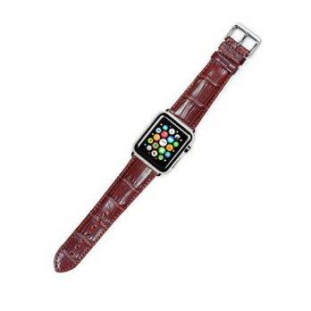 [worldbuyer] DeBeer Apple Watch Strap - Genuine Alligator Band - Havana - Fits 42mm Apple /1355990