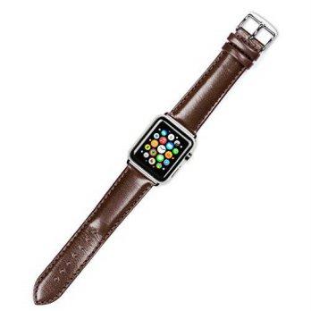 [worldbuyer] DeBeer Apple Watch Strap - Smooth Leather Band - [Short] - Brown - Fits 42mm /1363332