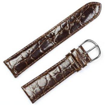 [worldbuyer] DeBeer Genuine Crocodile Watchband Brown 17mm Watch band - by deBeer/1350655