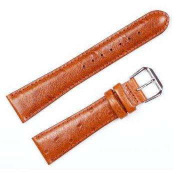 [worldbuyer] DeBeer Ostrich Grain Watch Band Havana 20mm Watch band - by deBeer/1347569