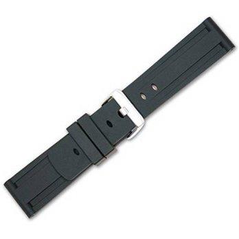 [worldbuyer] DeBeer Ridged Rubber Watchband - 22mm/1404328