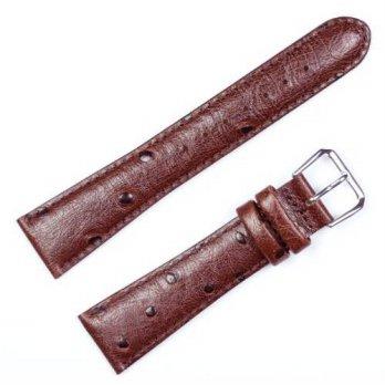 [worldbuyer] DeBeer deBeer brand Ostrich Grain Watch Band (Silver & Gold Buckle) - Brown 1/1347230