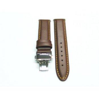 [worldbuyer] EWP 18mm Leather Deployment Strap Band for Rolex L/Brown OS 2/1414892