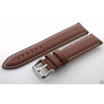 [worldbuyer] EWP 24mm Leather Strap Band for Breitling Watch L/Brown 5 Ws/1362944