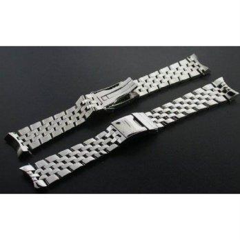 [worldbuyer] EWP Watch Band for Breitling Navitimer 24mm Polish Curved End/1353075