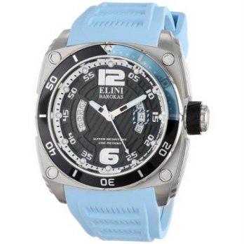 [worldbuyer] Elini Barokas Mens ELINI-10013-01BBLSA Commander Analog Display Swiss Quartz /1380569