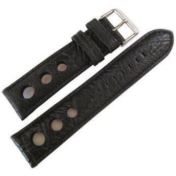 [worldbuyer] Fluco GT Rallye 20mm Black Leather Mens Watch Strap/1360213