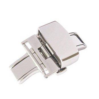 [worldbuyer] Fluco German-Made 20mm Silver Butterfly Deployment Clasp/1359561