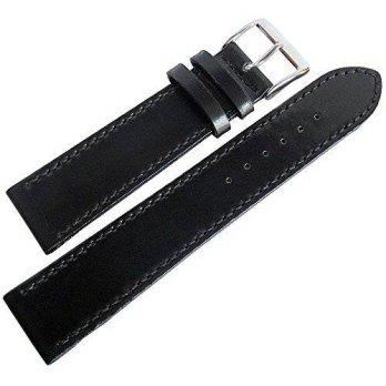 [worldbuyer] Fluco Horween Shell Cordovan 20mm Black Flat Leather Mens Watch Strap/1342563