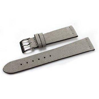 [worldbuyer] Fluco Suede Leather Watch Strap [Gray, 20mm]/1354784