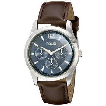 [worldbuyer] Folio Mens ZRT15532S10 Analog Display Quartz Brown Watch/1378167