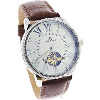 [worldbuyer] Free Crane itemstoday Silver Roman Numerals Flywheel White Dial Automatic Men/1375141