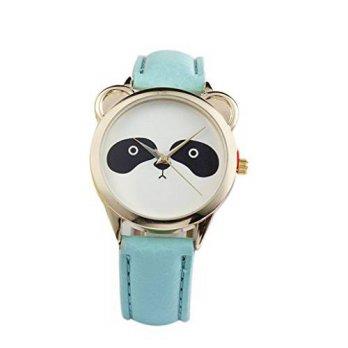 [worldbuyer] Generic Kinghard Fashion Neutral Diamond Lovely Panda Face Watch(Blue)/1341364