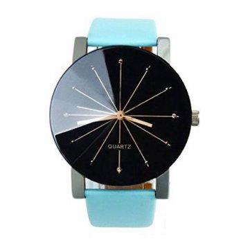 [worldbuyer] Generic Kinghard Men Quartz Dial Clock Leather Wrist Watch(Blue)/1347414