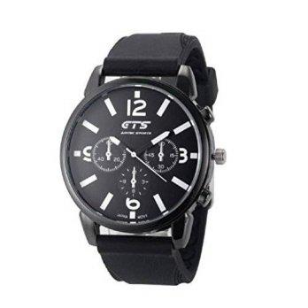 [worldbuyer] Generic Kinghard Mens Luxury Black Stainless Steel Analog Quartz Sport Wrist /1347399