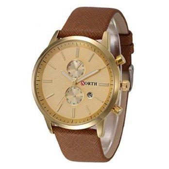 [worldbuyer] Generic Kinghard NORTH Fashion Slim Genuine Leather Band Analog Quartz Watche/1347340