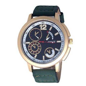 [worldbuyer] Generic Kinghard New Fashion Mens Date Leather Stainless Steel Military Sport/1347354