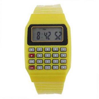 [worldbuyer] Generic Kinghard Unsex Silicone Multi-Purpose Electronic Wrist Calculator Wat/1341475