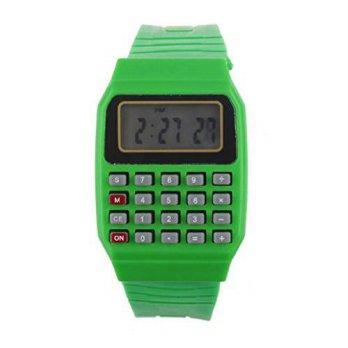 [worldbuyer] Generic Kinghard Unsex Silicone Multi-Purpose Electronic Wrist Calculator Wat/1341440