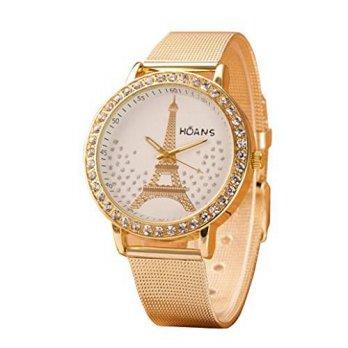 [worldbuyer] Generic Kinghard Women Crystal Tower Stainless Steel Mesh Band Wrist Watch/1341683