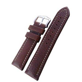 [worldbuyer] Hirsch Buffalo Brown High Grain Leather Watch Strap 113202-15-20/1356211