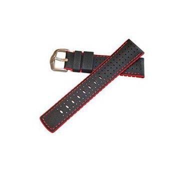 [worldbuyer] Hirsch Performance Robby Sailcloth Style 22mm Leather and Rubber Watch Band B/1354008