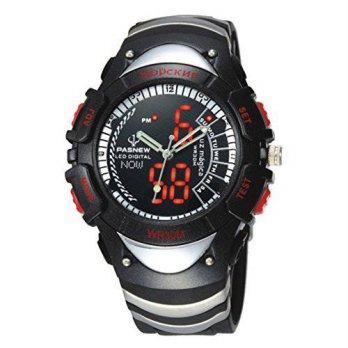 [worldbuyer] Huangtaii Childrens Waterproof Analog&Digital Display Watch with Black Bezel /553809