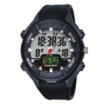 [worldbuyer] Huangtaii Childrens Waterproof Analog&Digital Display Watch with Black Color /554152