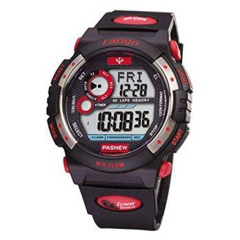 [worldbuyer] Huangtaii Childrens Waterproof LED Digital Display Watch with Black Red Dyl-8/553826