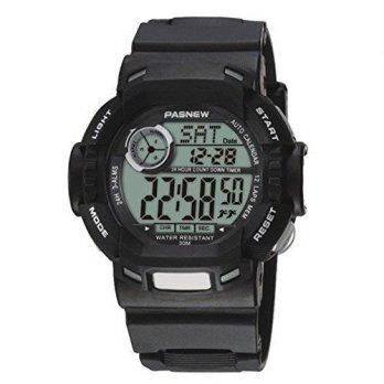 [worldbuyer] Huangtaii Childrens Waterproof LED Digital Display Watch with Black Color Dyl/554033