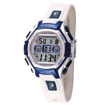 [worldbuyer] Huangtaii Childrens Waterproof LED Digital Display Watch with White Color Dyl/553814