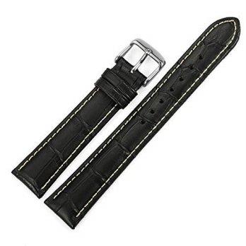 [worldbuyer] IStrap iStrap 18mm Genuine Calf Leather Watch Band Croco Grain Tan Stitch Tan/1345949