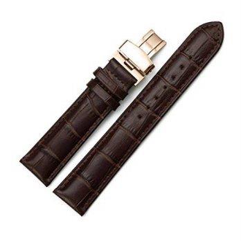 [worldbuyer] IStrap iStrap 20mm Genuine Leather Strap Replacement Watch Band W/ Rose Gold /1353939