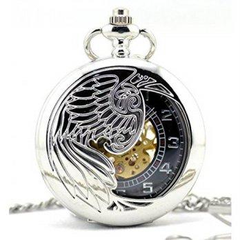 [worldbuyer] Infinite U Silver Eagle/Angel/Phoenix Wings Hollow Skeleton Steel Mechanical /1341244