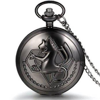 [worldbuyer] Jewelrywe JewelryWe Vintage Fullmetal Alchemist Edward Elrics Pocket Watch Bl/1380643