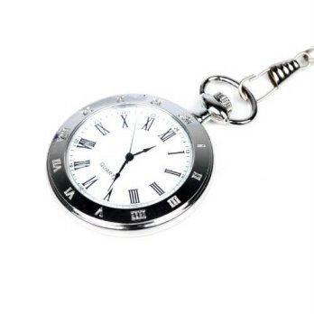 [worldbuyer] KINGMAN.INC Mens Silver-tone Open Front Smooth Back Quartz Movement Pocket Wa/1348157