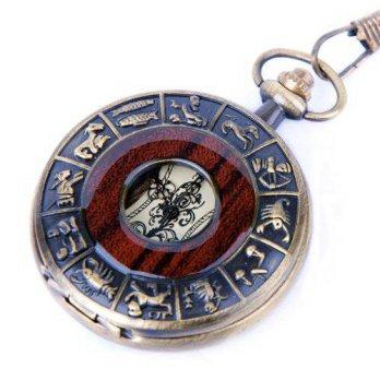 [worldbuyer] KINGMAN.INC Skeleton Pocket Watch Chain Mechanical Hand Wind Half Hunter Valu/1341456