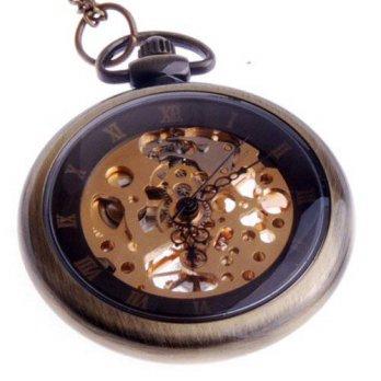 [worldbuyer] KINGMAN.INC Skeleton Pocket Watch Hand Wind Mechanical Roman Numerals Unisex /1342892